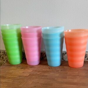 Tupperware Impressions Tumblers - Green, Pink, Blue, Orange